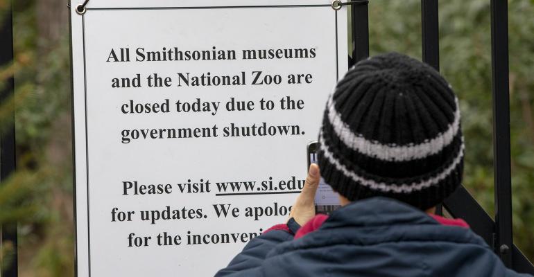 museum and national zoo closed sign